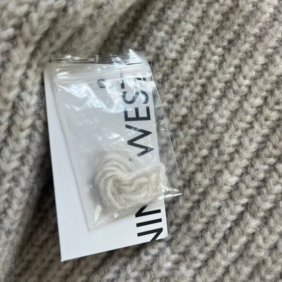 NWT Nine West Cowl Neck Gray Chunky Sweater-Size Large - Picture 3 of 7